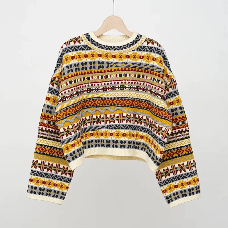 シーズンムード漂うフェアアイルニット【COOHEM】FAIR ISLE KNIT PO 