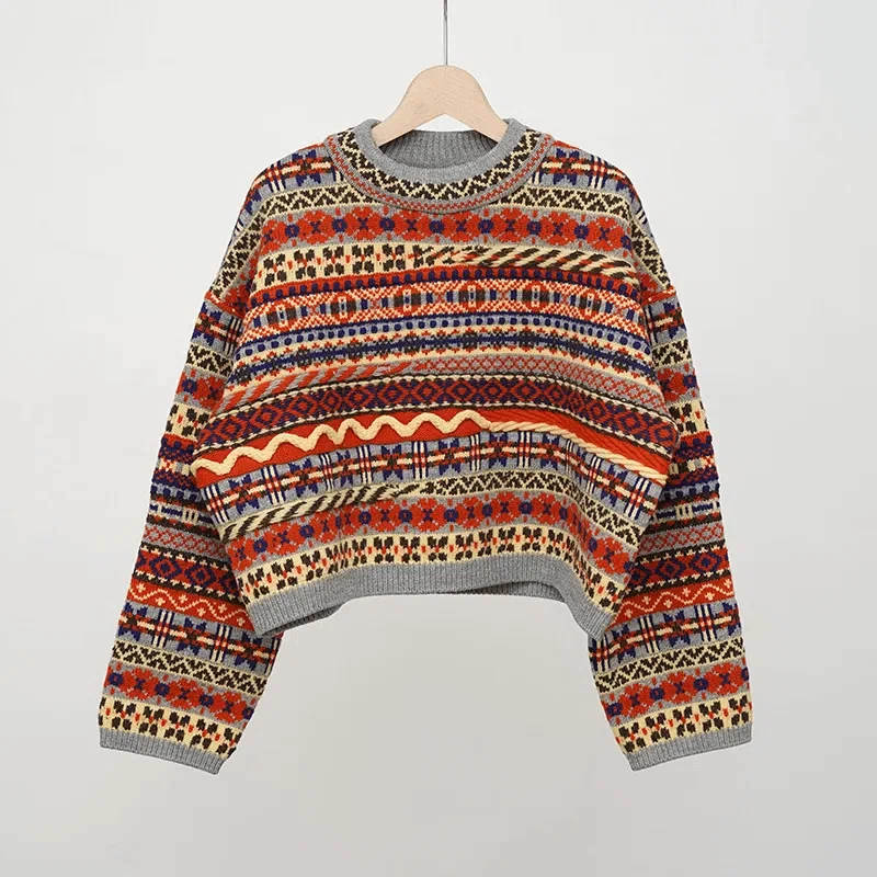 シーズンムード漂うフェアアイルニット【COOHEM】FAIR ISLE KNIT PO 