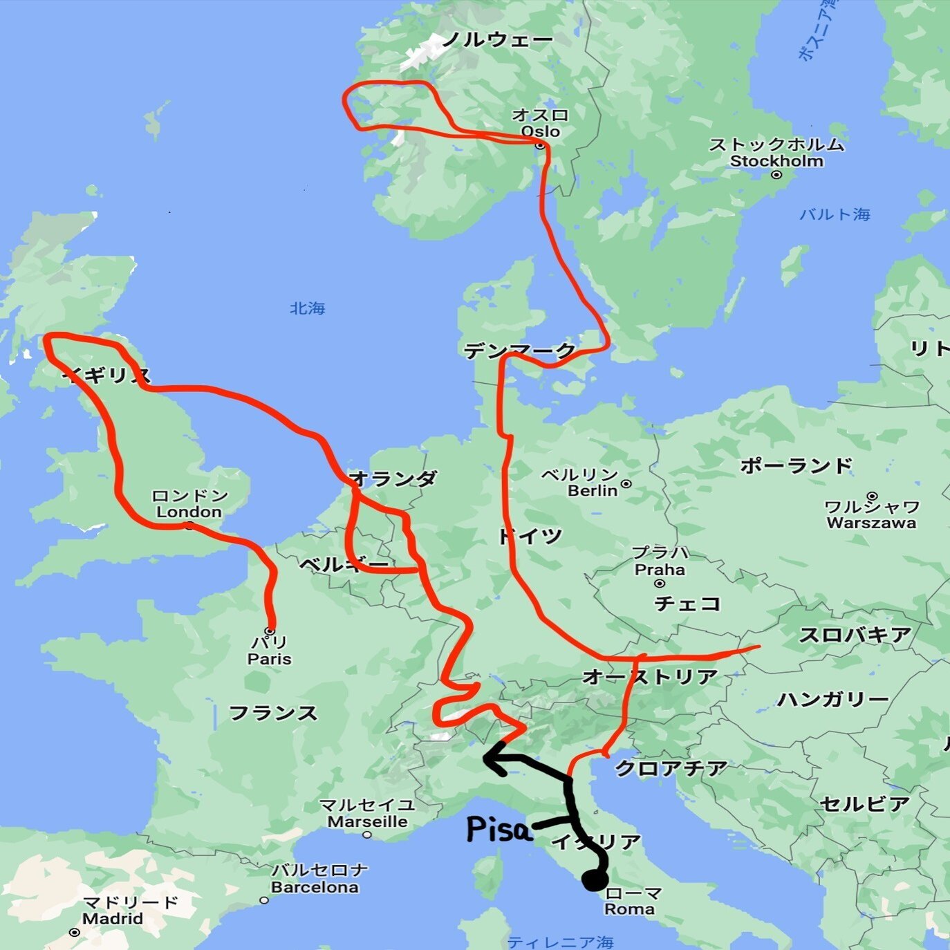 初めてのヨーロッパ‼️】いきなり１２カ国周遊してみたよ〜《ピサ&フィレンツェ》その１５｜ハルの旅行記録