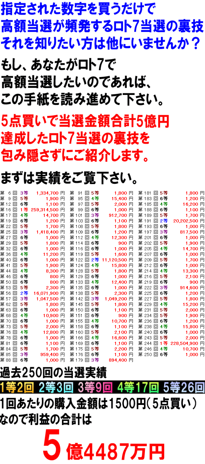 ロト６で1等、２等を的中させたロジックで選ぶ数字２０口☆6月20日（月）～５回分 - 情報