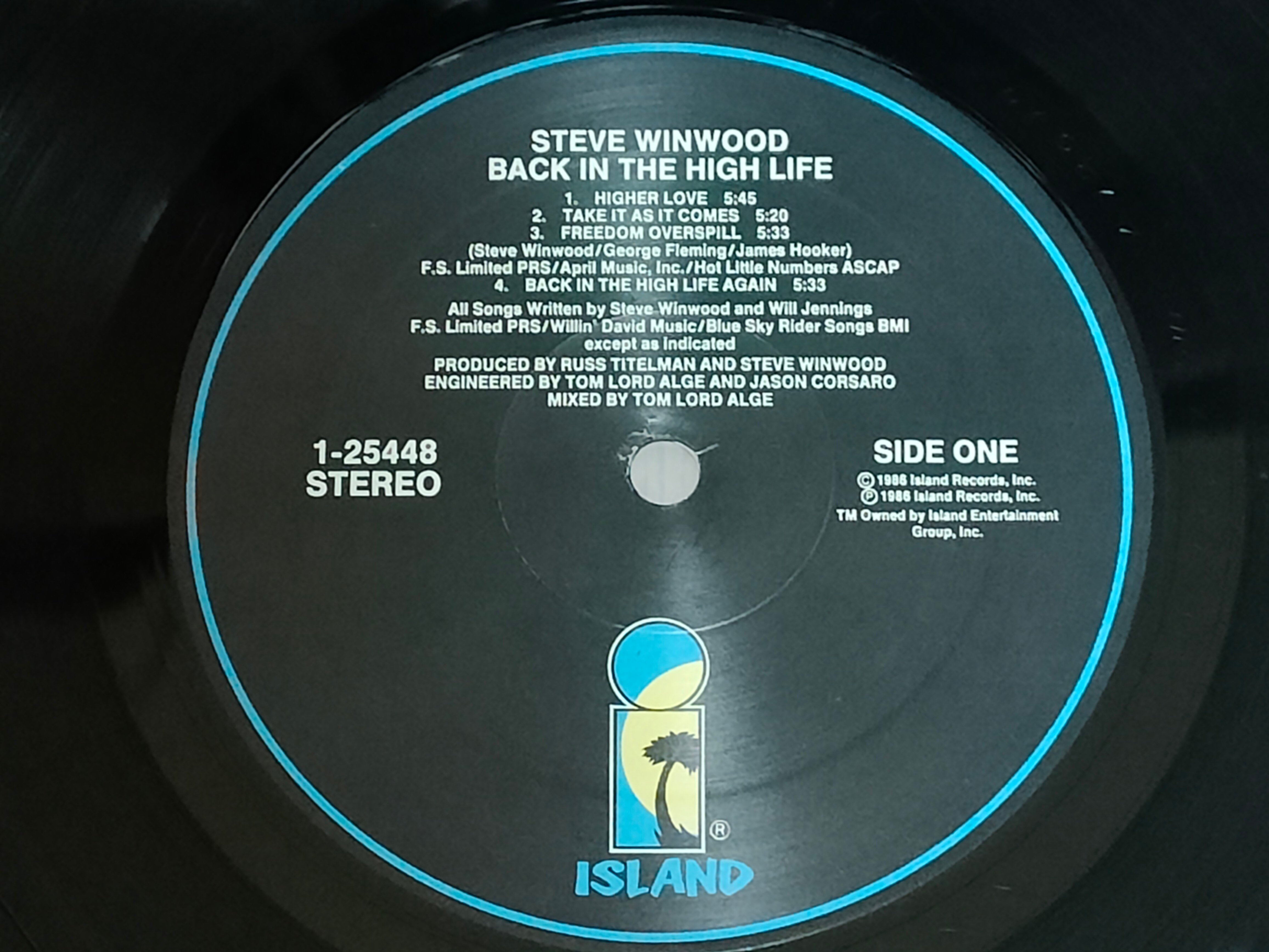Back in the High Life】(1986) Steve Winwood メインストリームに