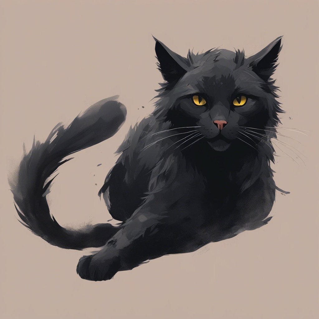 福を呼ぶ黒猫：ブラック福猫 AI ALBUM | #SDXLart #DALLE3art