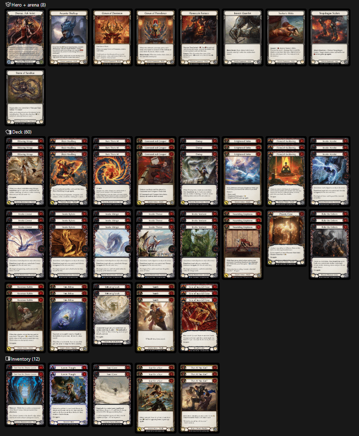 引退品】flesh and blood アイラCCデッキ fab【ガチ構築】 アーモリー