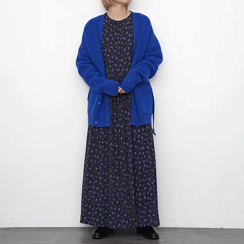 鮮やかカラーなニットカーディガン【AURALEE】MILLED FRENCH MERINO
