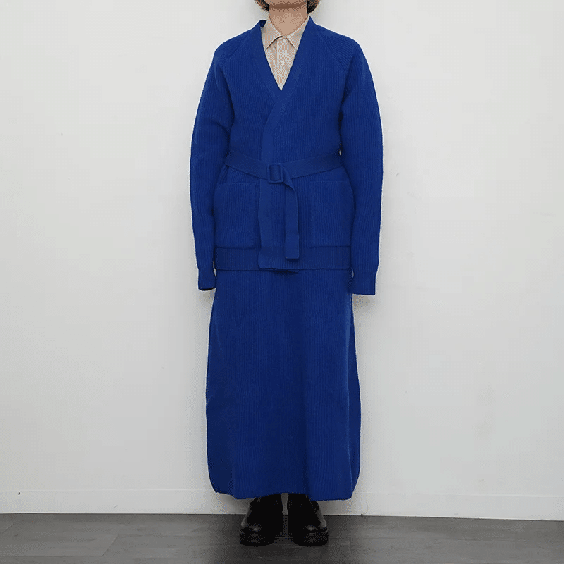 鮮やかカラーなニットカーディガン【AURALEE】MILLED FRENCH MERINO