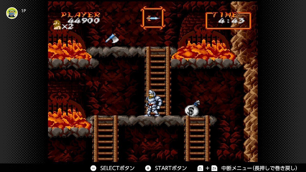 レトロゲーム日記 超魔界村 三番地 炎、溶岩、くるくるタワー｜蛙野紅葉