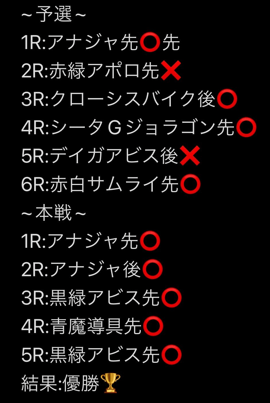 アナカラージャオウガ調整録|yoku アナカラージャオウガ調整録|yoku