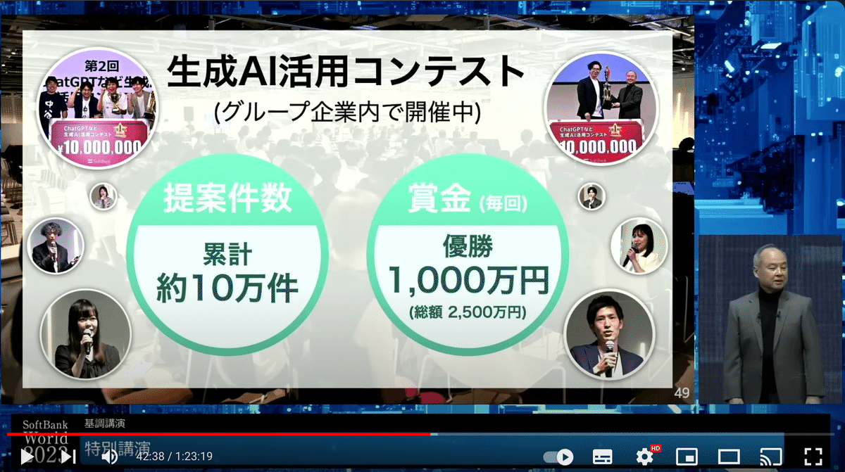 ネタバレあり】「SoftBank World 2023 孫 正義 特別講演 AGIを