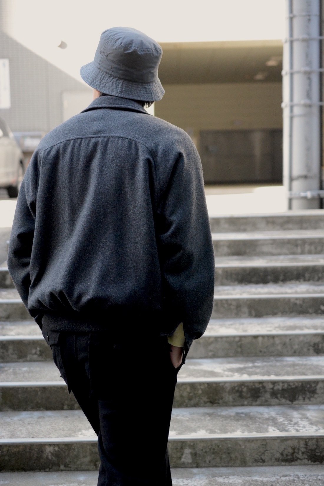A.PRESSE - Cashmere Light Flannel Blouson -M.GRAY
