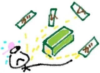いたガムをもとの入れ物に戻すリハビリ