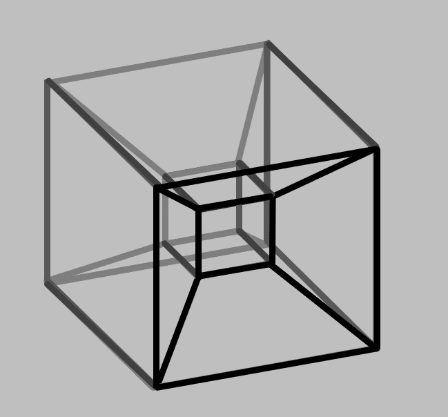 無名画伯達が描いたしりとり 4次元・超立方体 Tesseract 今まで、ぼんやりの理解で放ってお