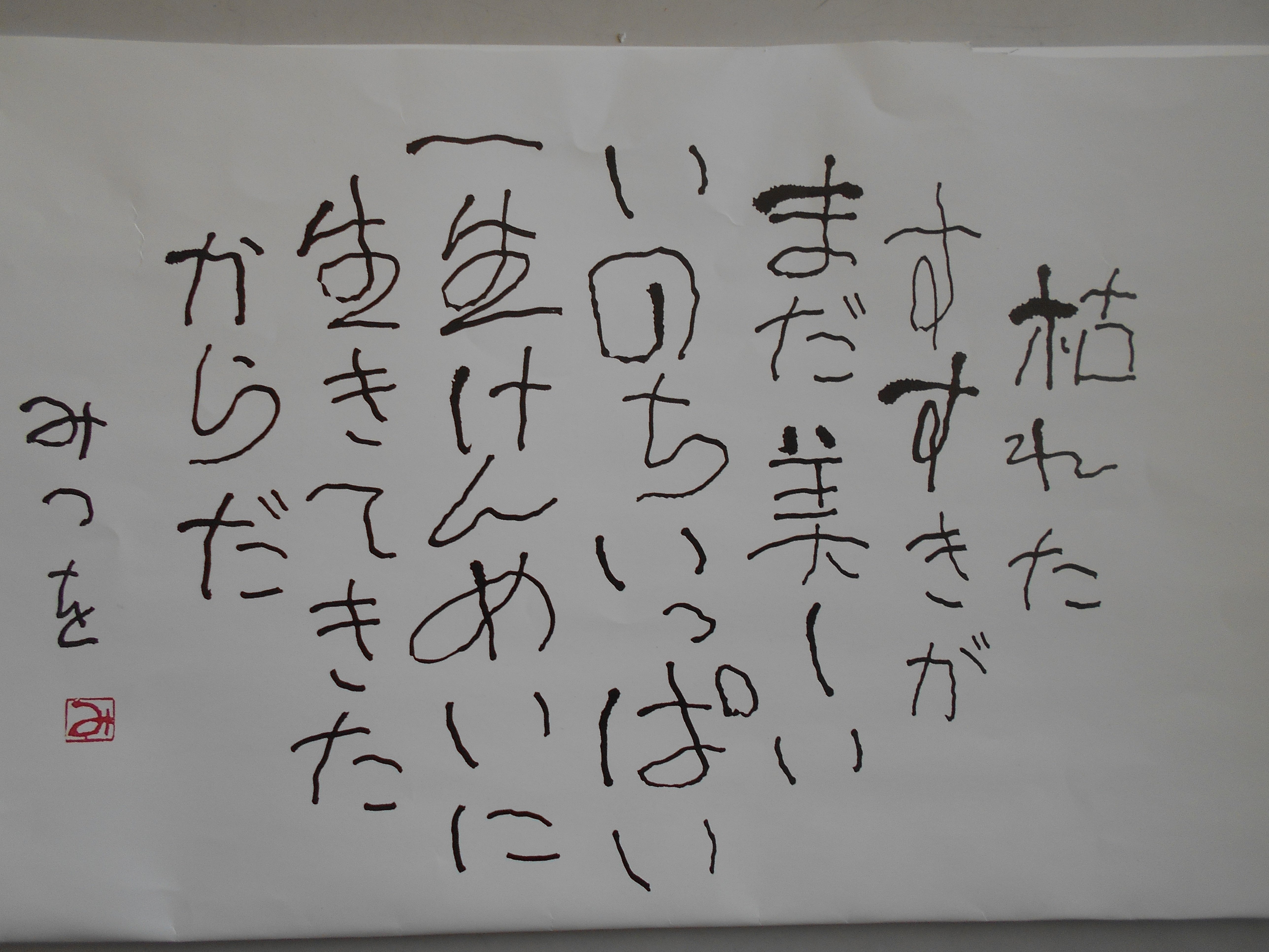 相田みつをさんの言葉を胸に 実践を ｜しあわせめがね