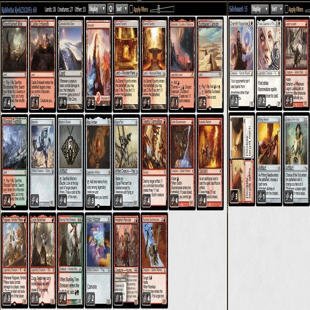 Mtg モダン カルドーサレッド アップデートメモ LCI編 他｜butatama