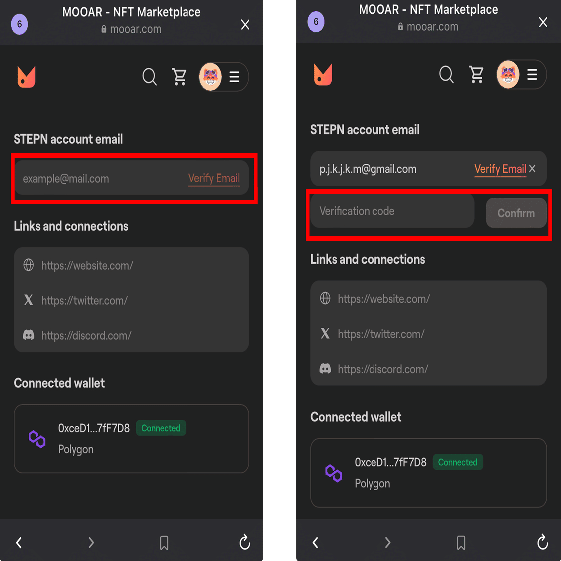MOOARアカウント作成＆ウォレット接続方法｜バベ（cryptBBQ）