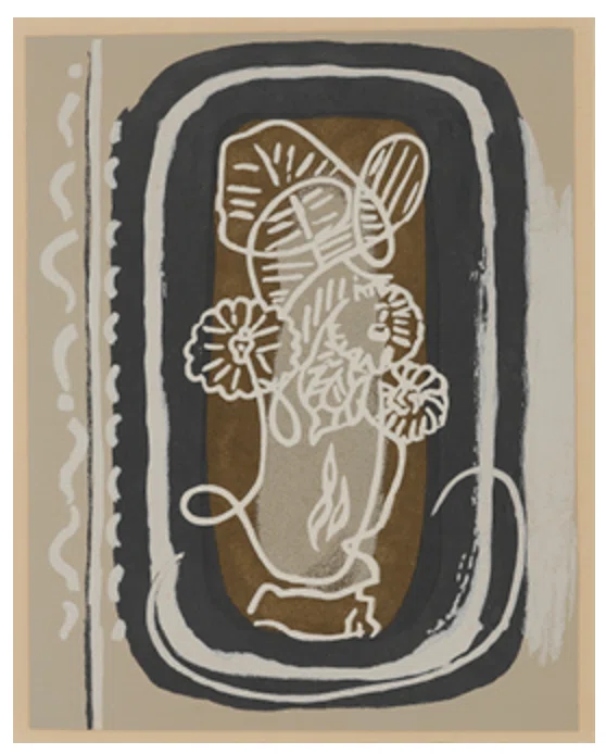ジョルジュ・ブラック】 版画 / 木版画 「「もし私が死んだなら」 1962