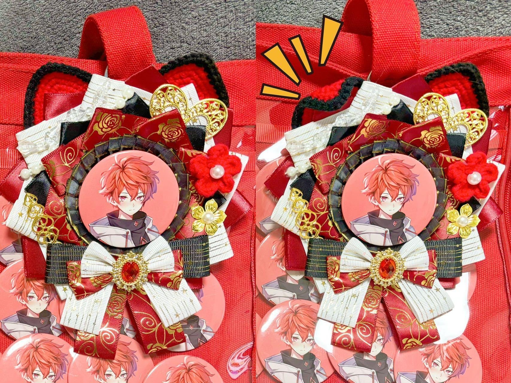 あくねこ　ロノ　ハート缶バッジ＋痛バ あくねこ ロノ ハート缶バッジ＋痛バ あくねこ ロノ ハート缶