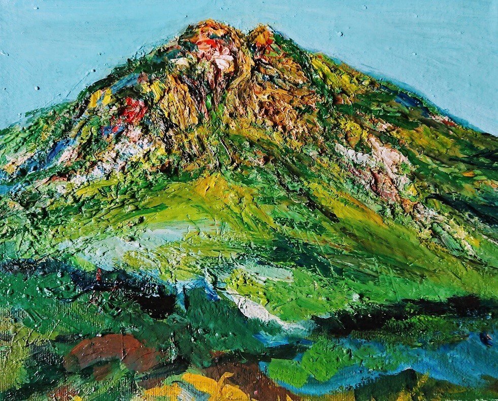 羅臼岳』油彩画