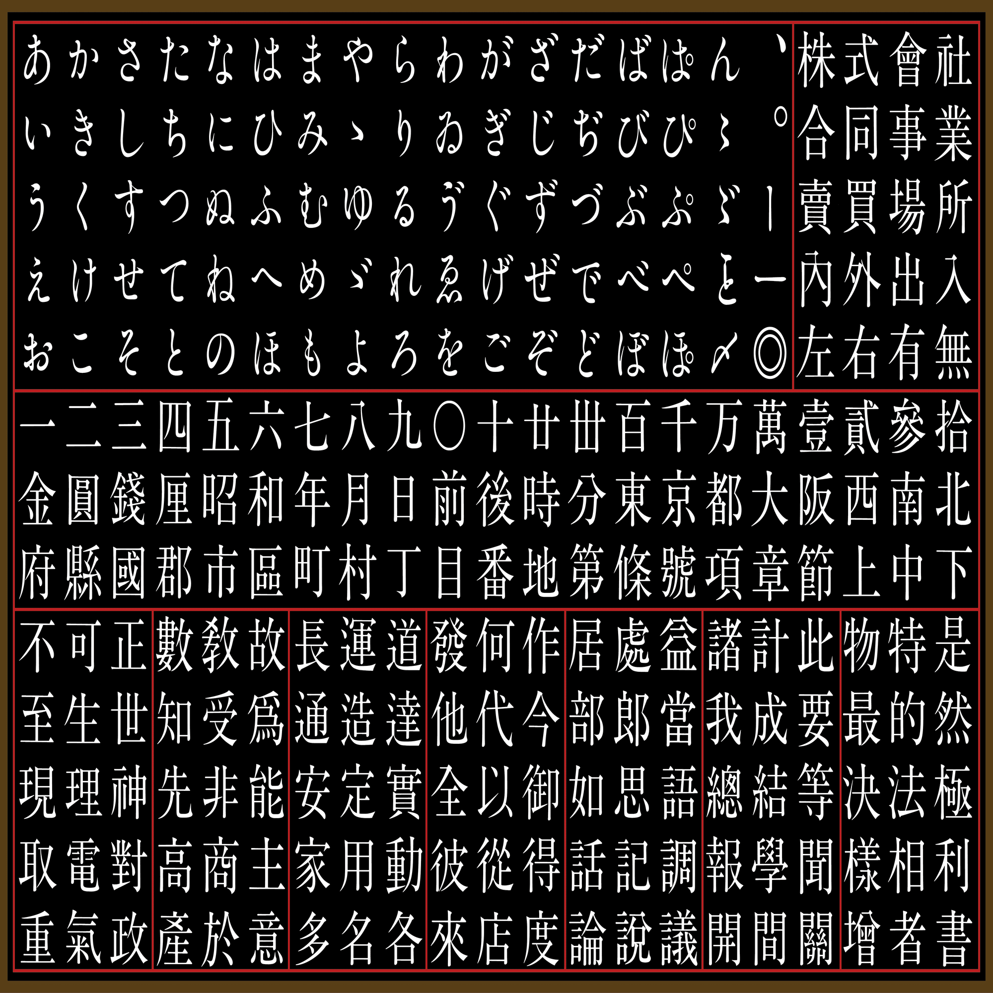 【特価⑤】活字 4号 漢字 明朝体 ゴシック体 正楷書体 FGP続・明治教科書明朝&ゼロゴシック (旧字/和紙/蜻蛉 同梱