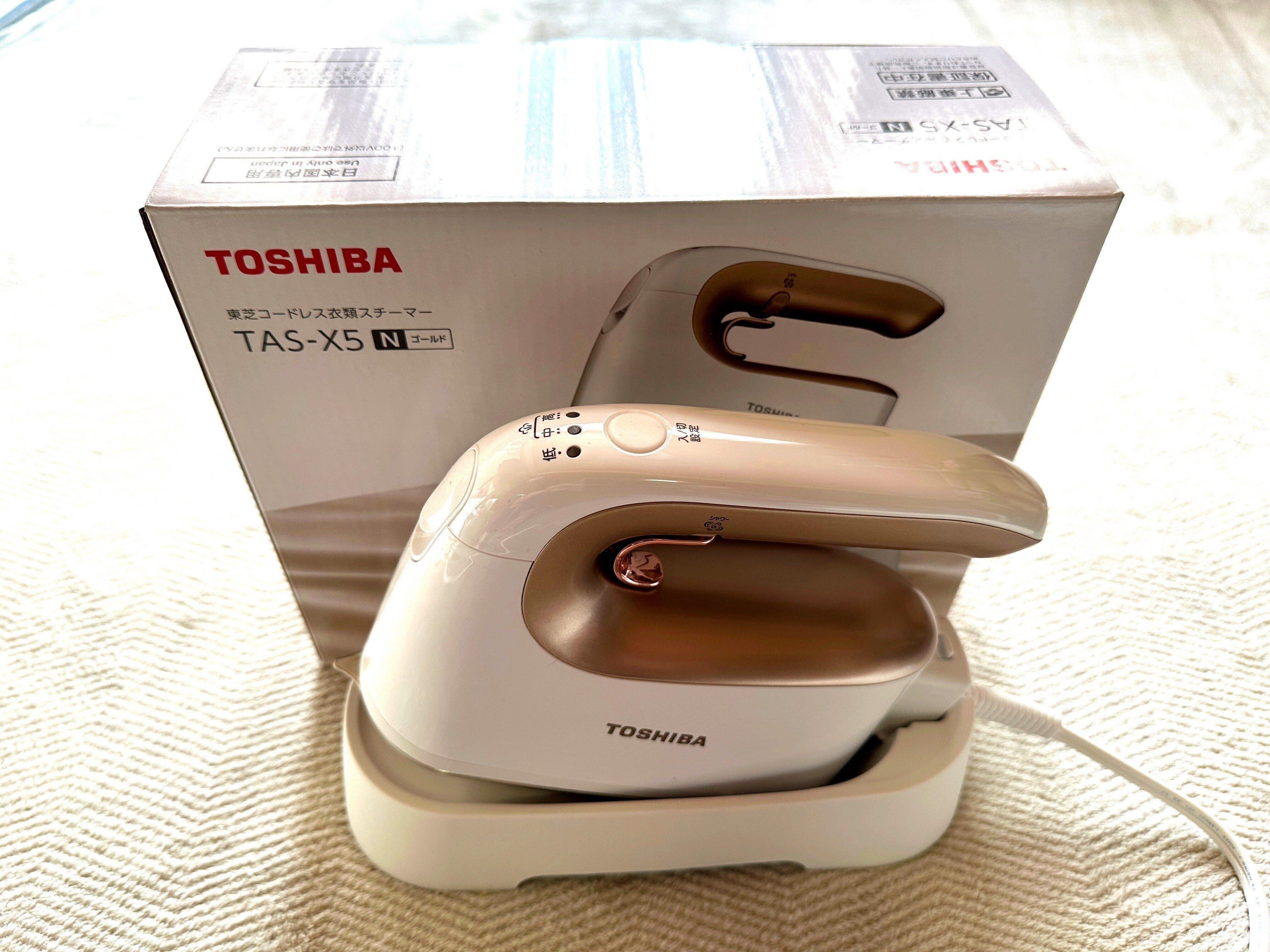 東芝 コードルス衣類スチーマー La・Coo S TAS-X5(N) ゴールド 東芝