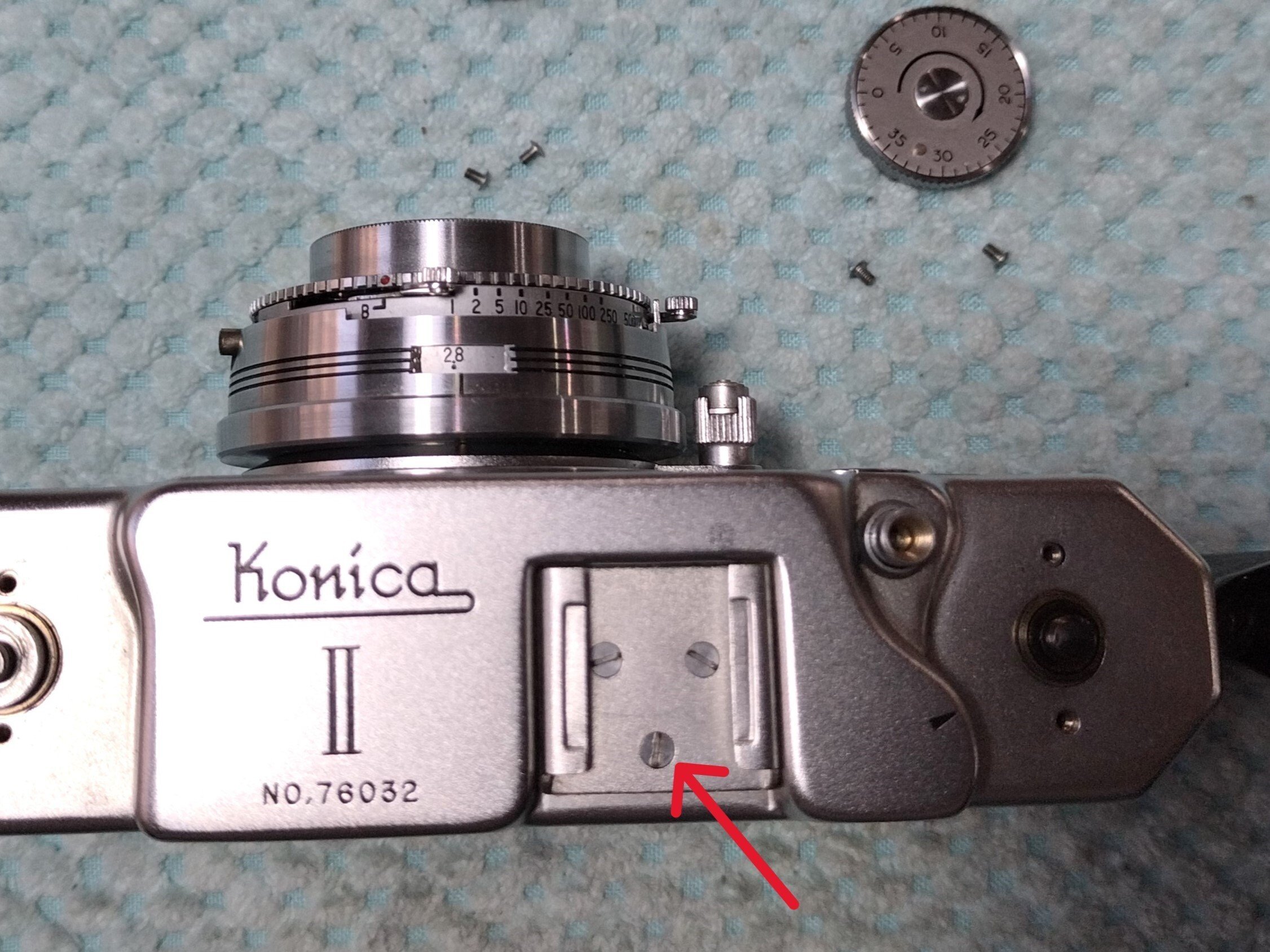 Konica IIシリーズの分解|フィルムカメラ修理のアクアカメラ Konica IIシリーズの分解|フィルムカメラ修理のアクアカメラ
