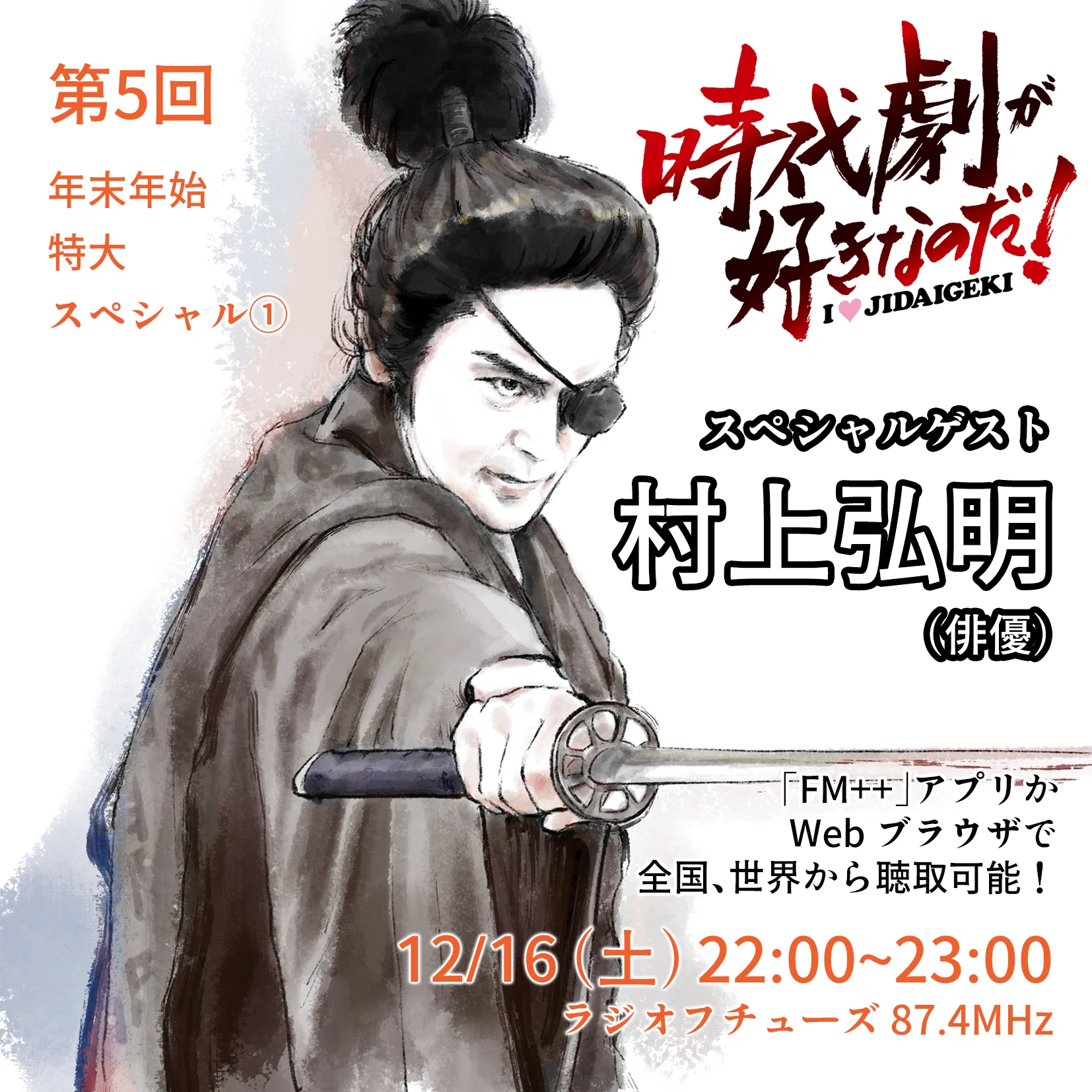 第5回 スペシャルゲスト：村上弘明様｜時代劇が好きなのだ！