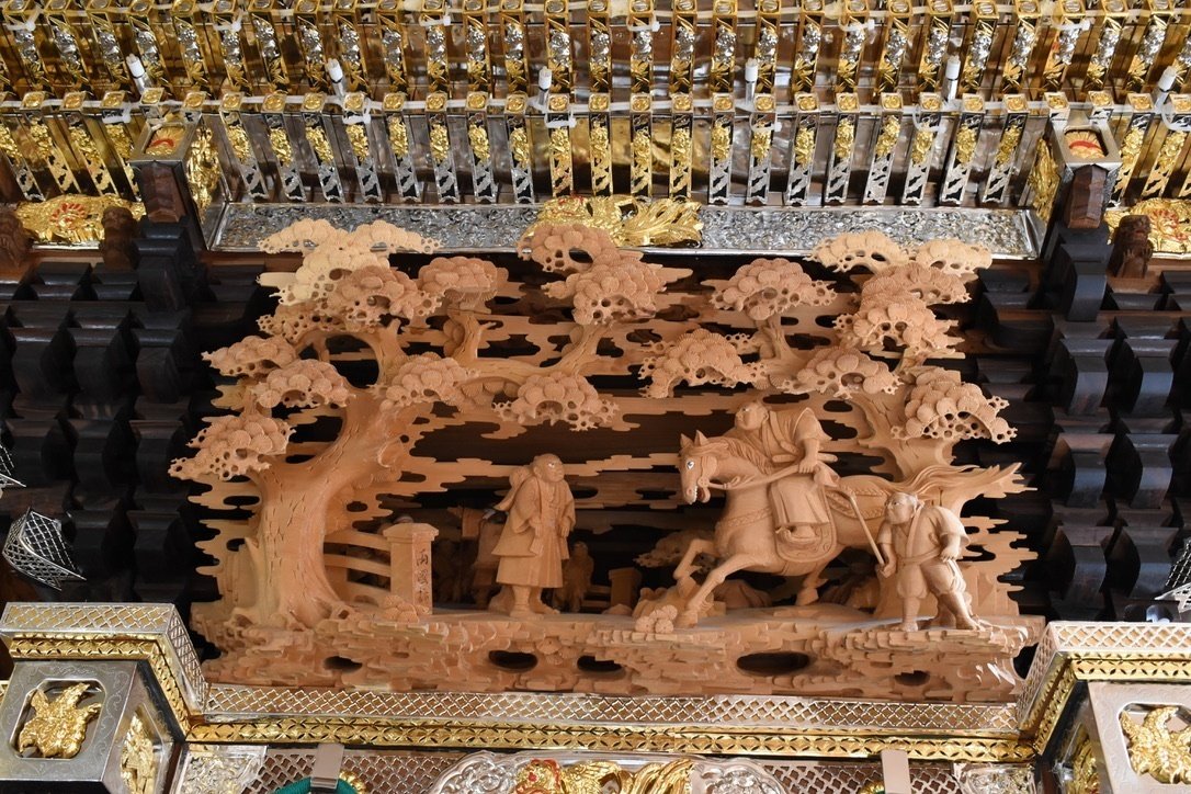 播州屋台の彫刻】忠臣蔵を題目とした狭間彫刻｜姫路いきもの写真