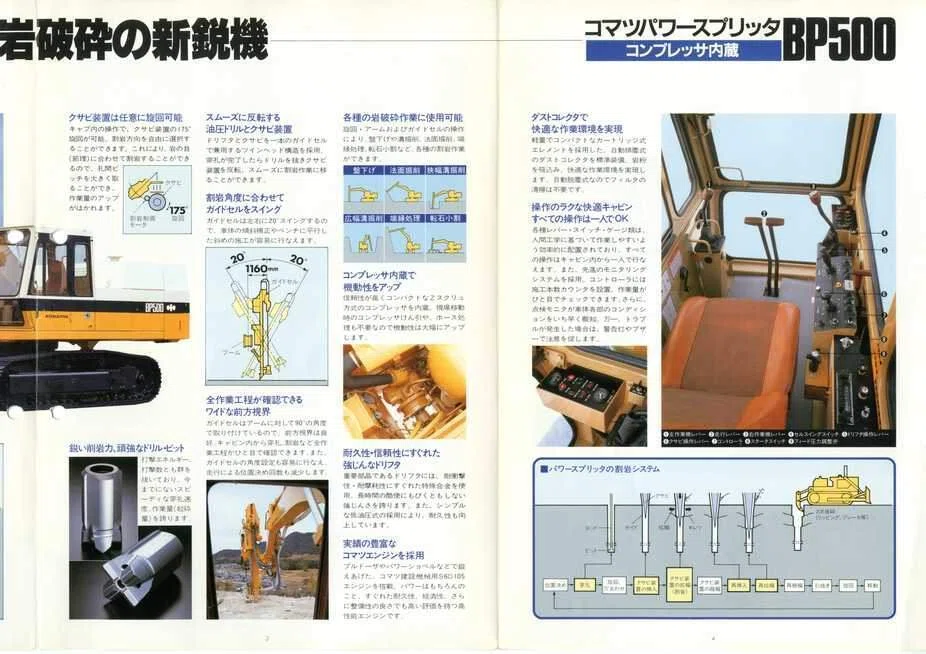小松製作所 BP500 コマツパワースプリッタ｜建設機械化ライブラリー
