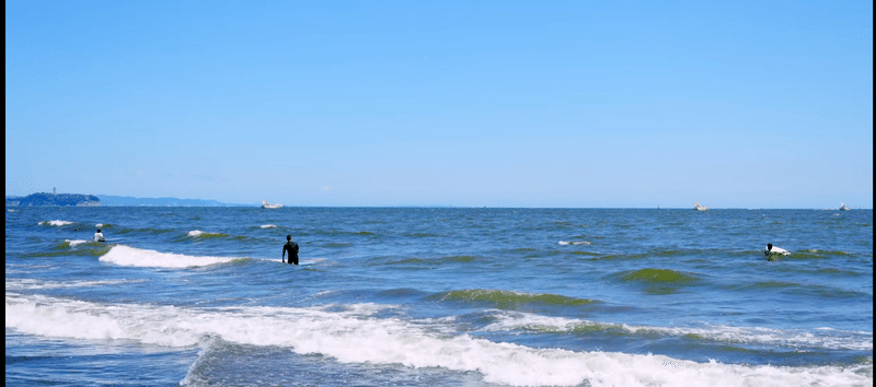海でサーフィンをする人々