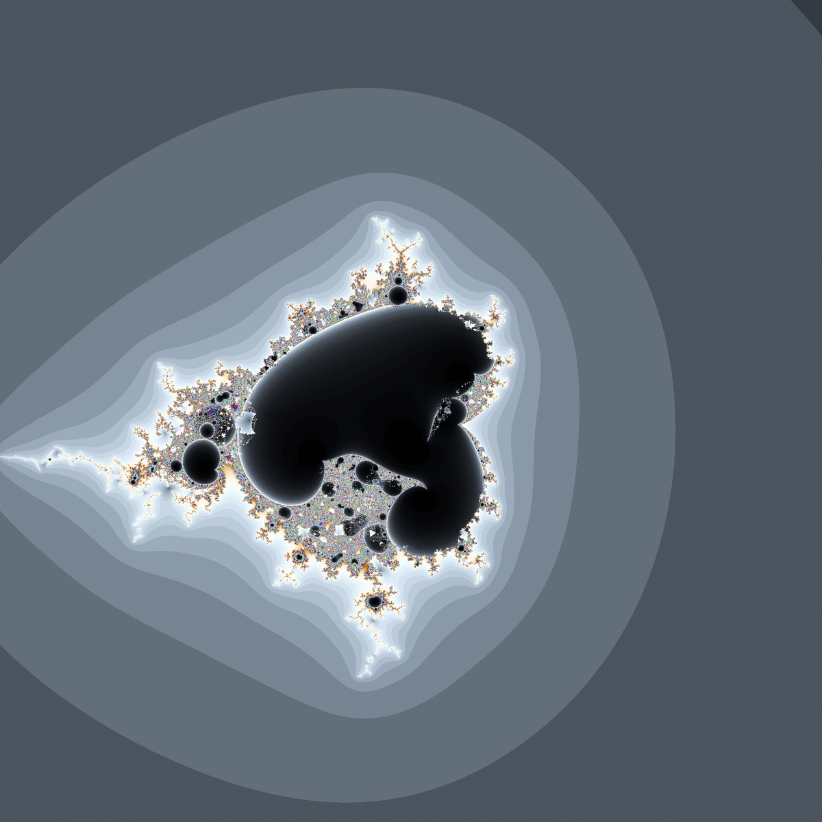 今週のフラクタル26 ((z^4+0.01)/(z^2+0.06i)+c)｜108Hassium