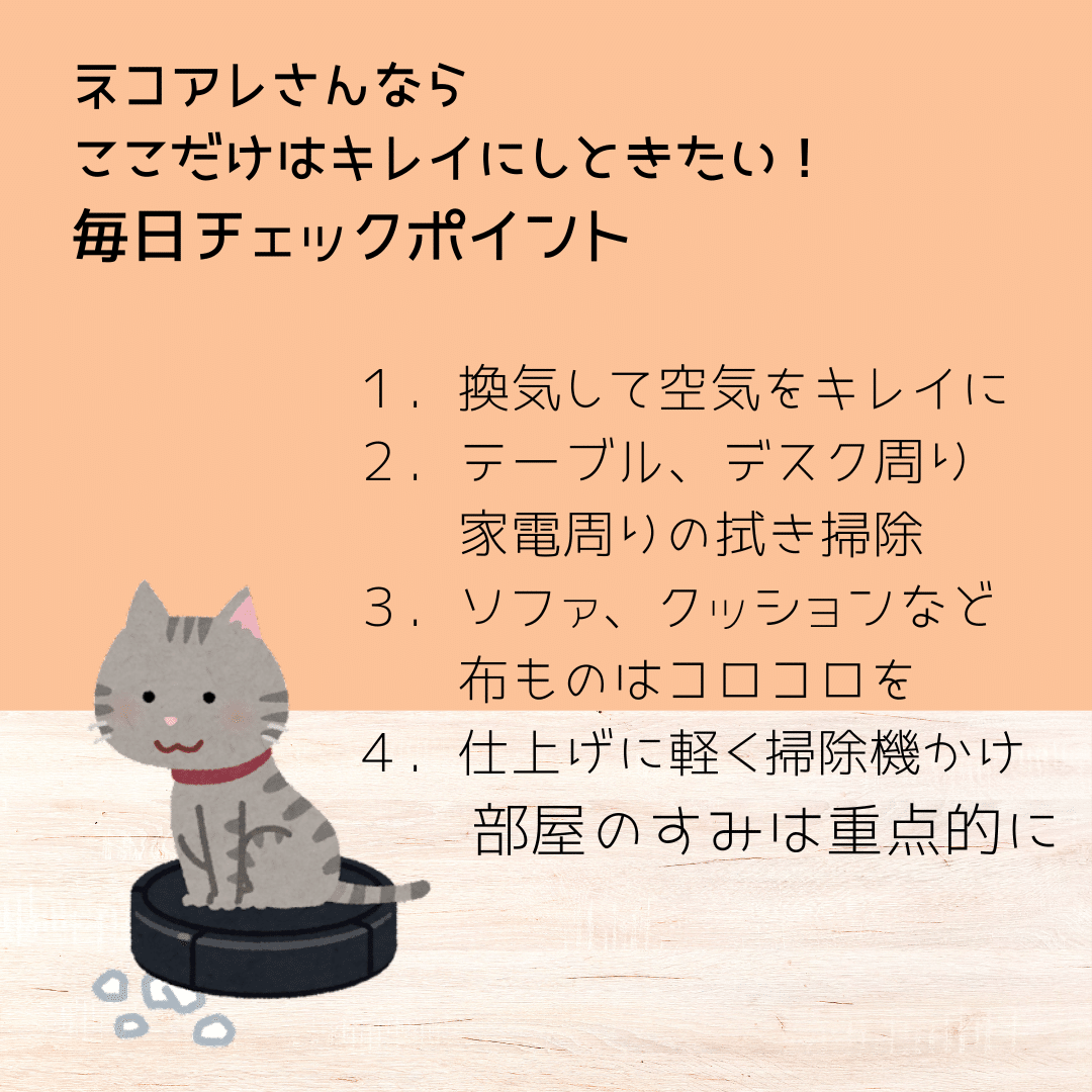 猫アレルギーの掃除術/アレルギー症状を悪化させない掃除重点ポイント