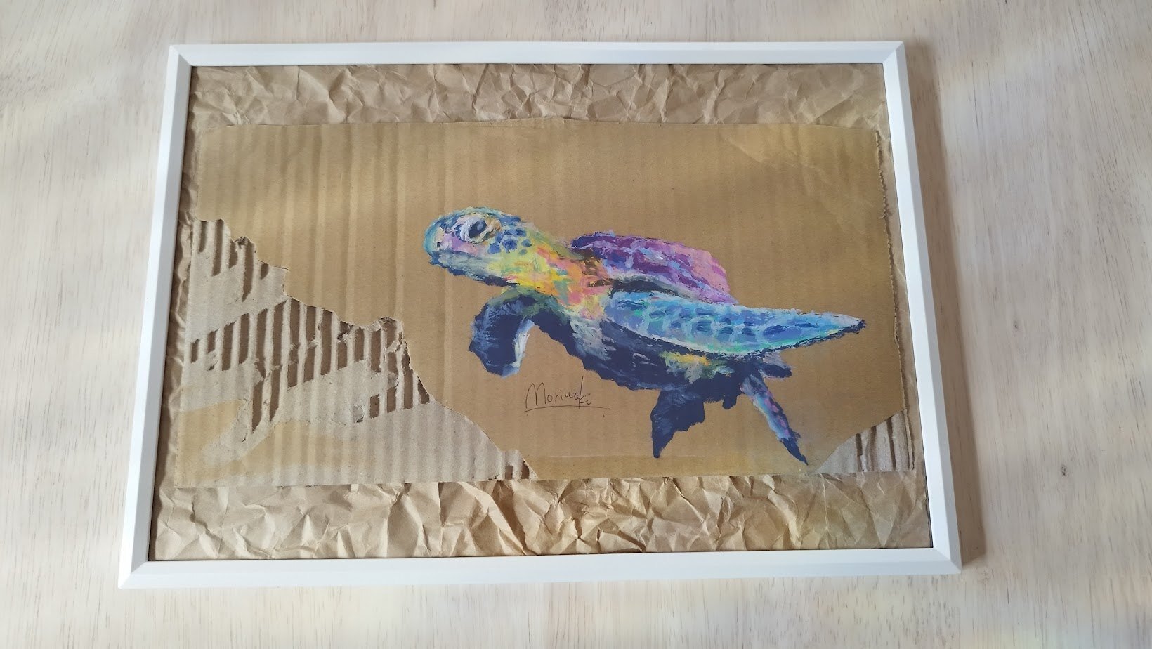 オイルパステル画  二ューヨーク クラフト紙とオイルパステル｜森脇由宇のなんやかんや