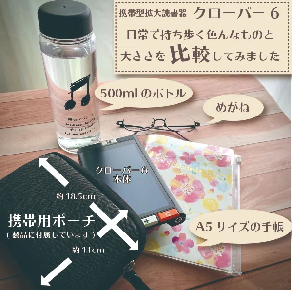 多彩なハンディタイプの拡大読書器 クローバー6｜拡大読書器のシステム