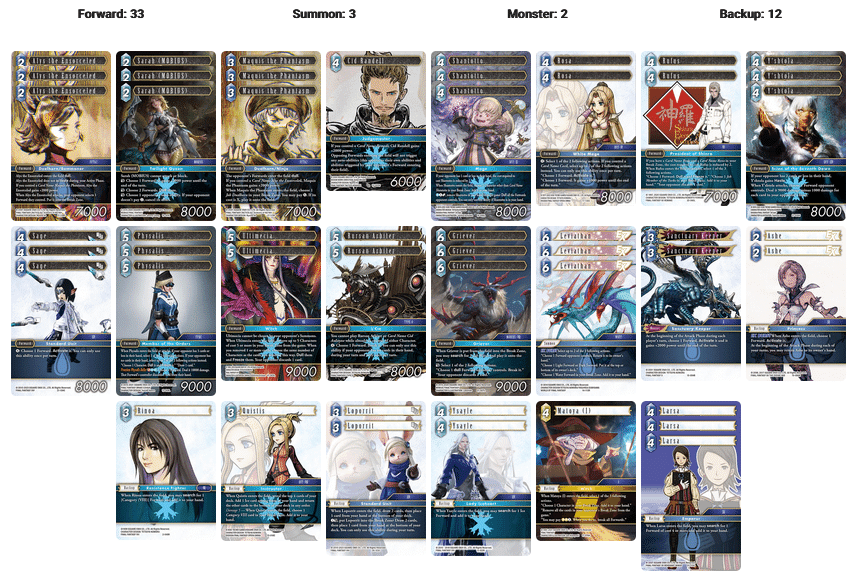 ミネルヴァ ジェネシス デッキ パーツ FFTCG】デッキ解説水氷グリーヴァロック(スタンダード)|ちょ