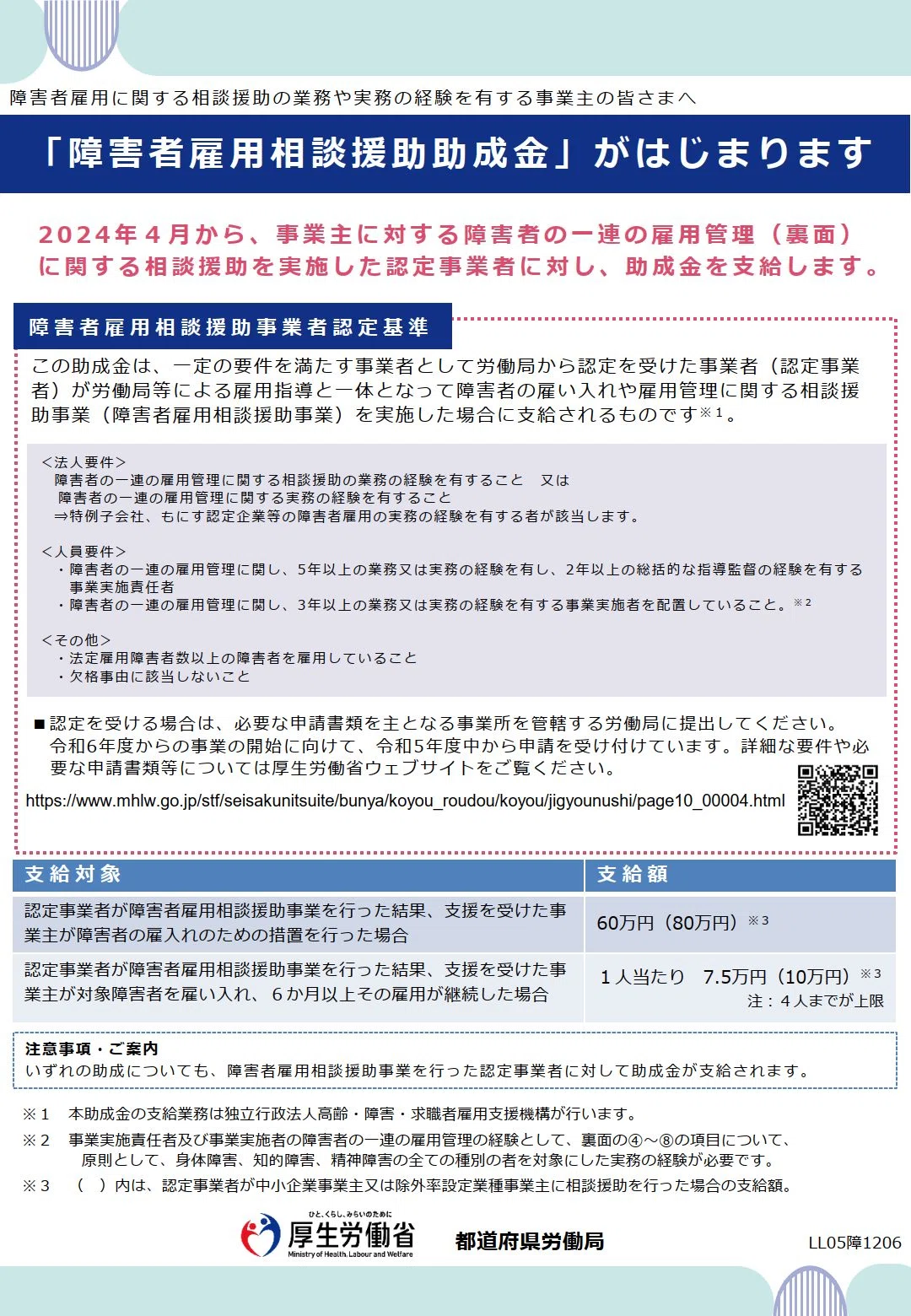 Newly Established in April 2024] Subsidy for Consultation and