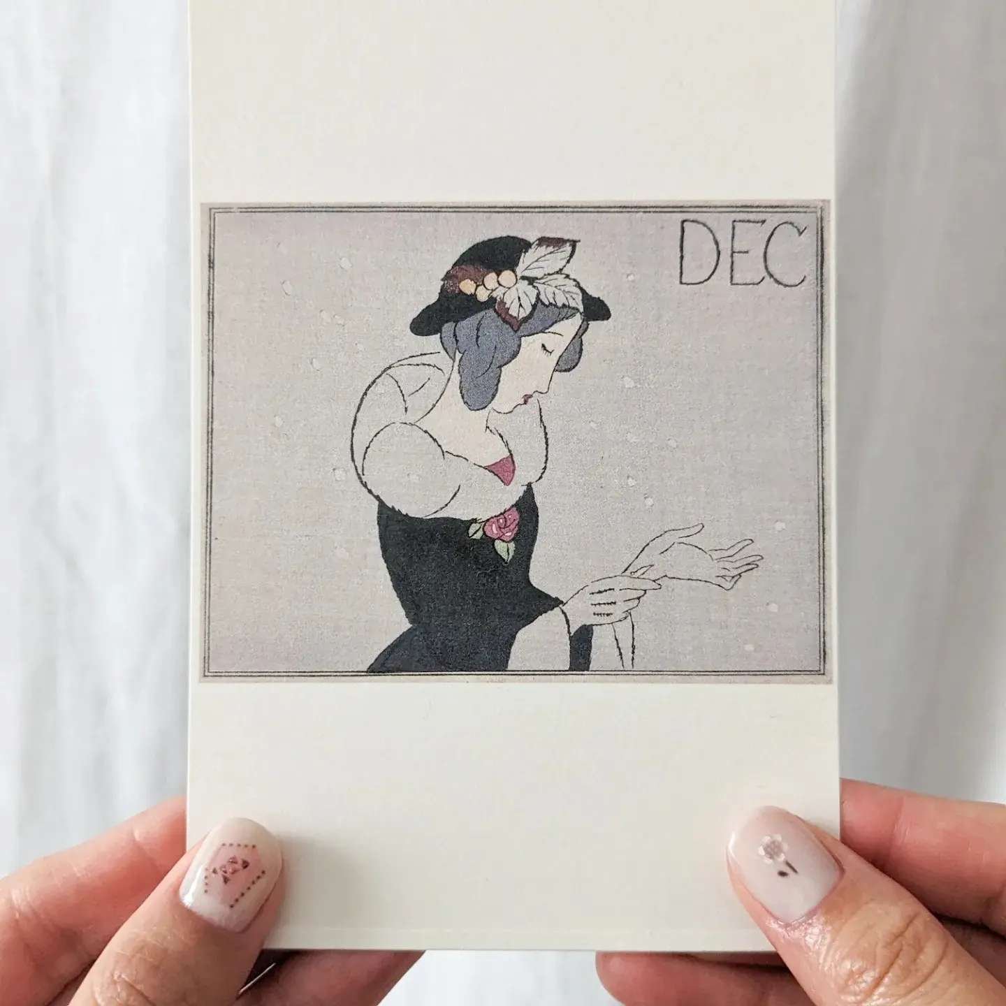 竹久夢二、【『婦人グラフ』表紙 十二月号 雪の風】、希少な大判