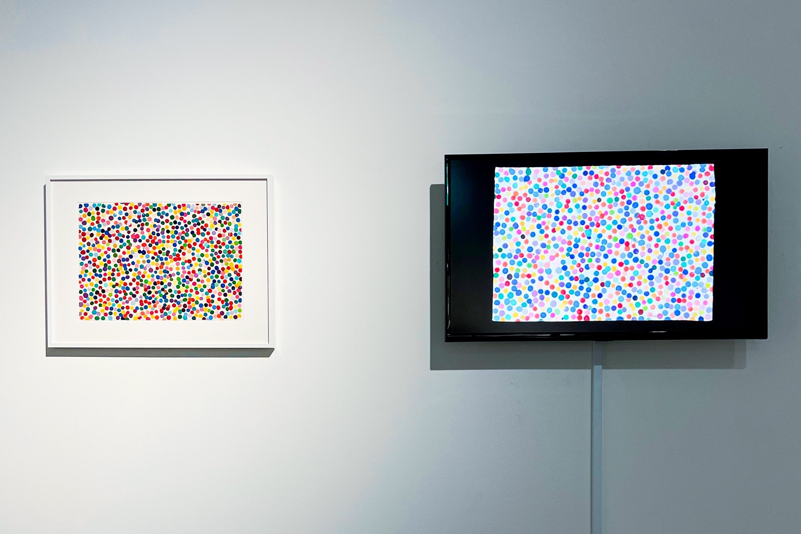 わかる人にはわかる芸術 一見するとよくわからないが、あることをすると隠された絵がわかる