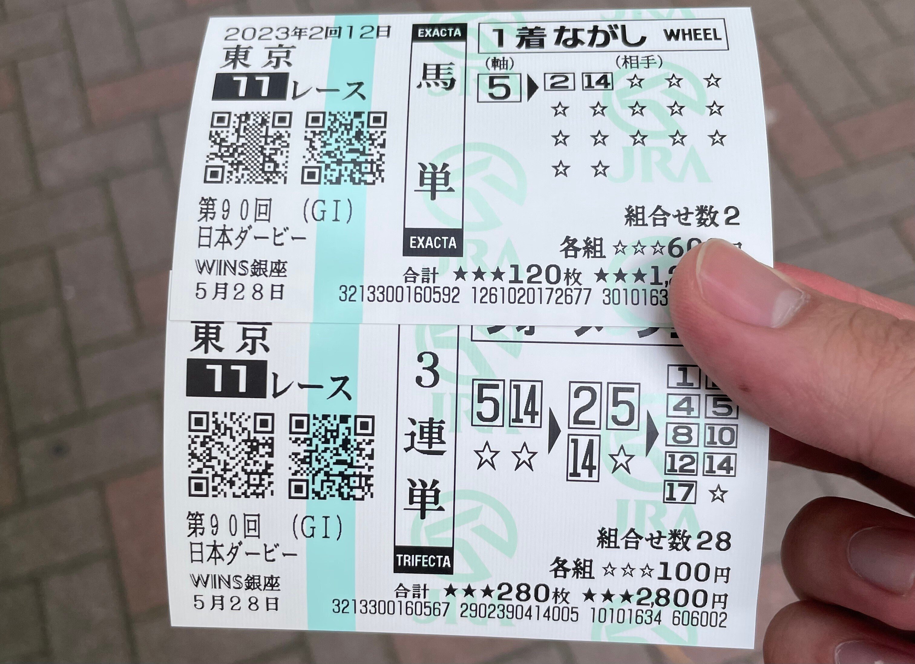 単勝馬券 シーキングザパール 3枚 単勝馬券 シーキングザパール 3枚