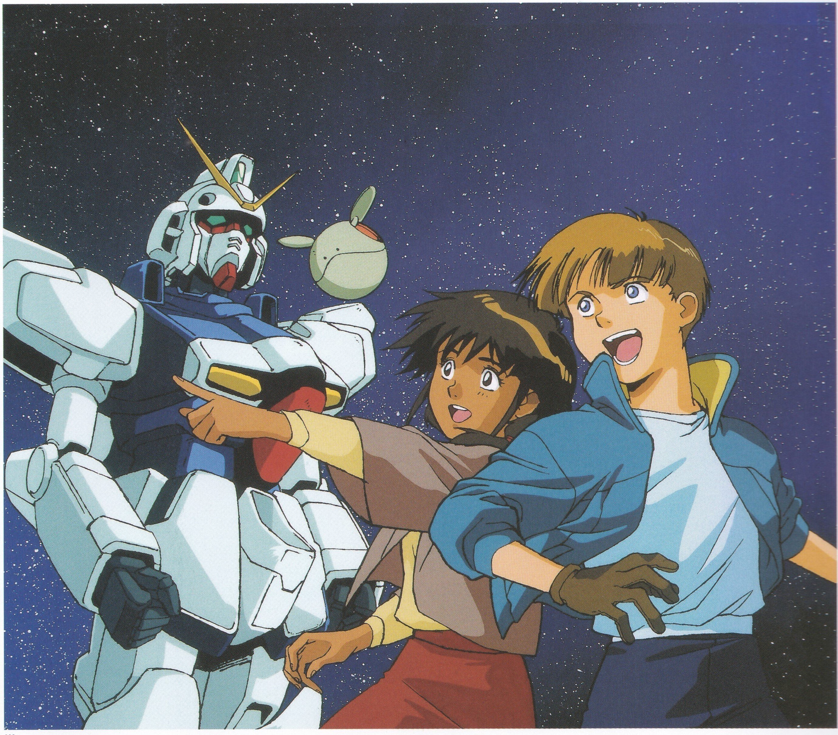 「機動戦士vガンダム」セル画　富野由悠季 機動戦士vガンダム」セル画 富野由悠季 vガンダム セル画 2枚セット