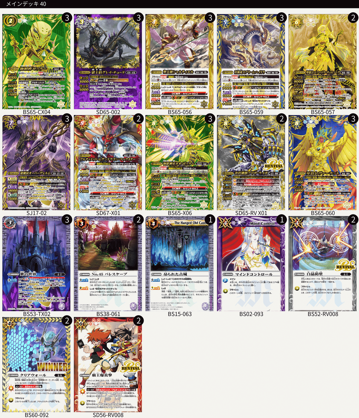 ゼッター極デッキリスト置き場｜鈴スピch