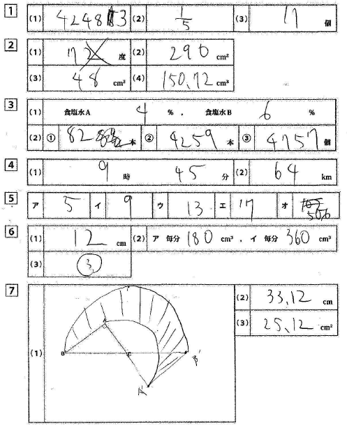 PDF送信＞中学受験 淑徳与野中学校 2026年合格への算数プリント
