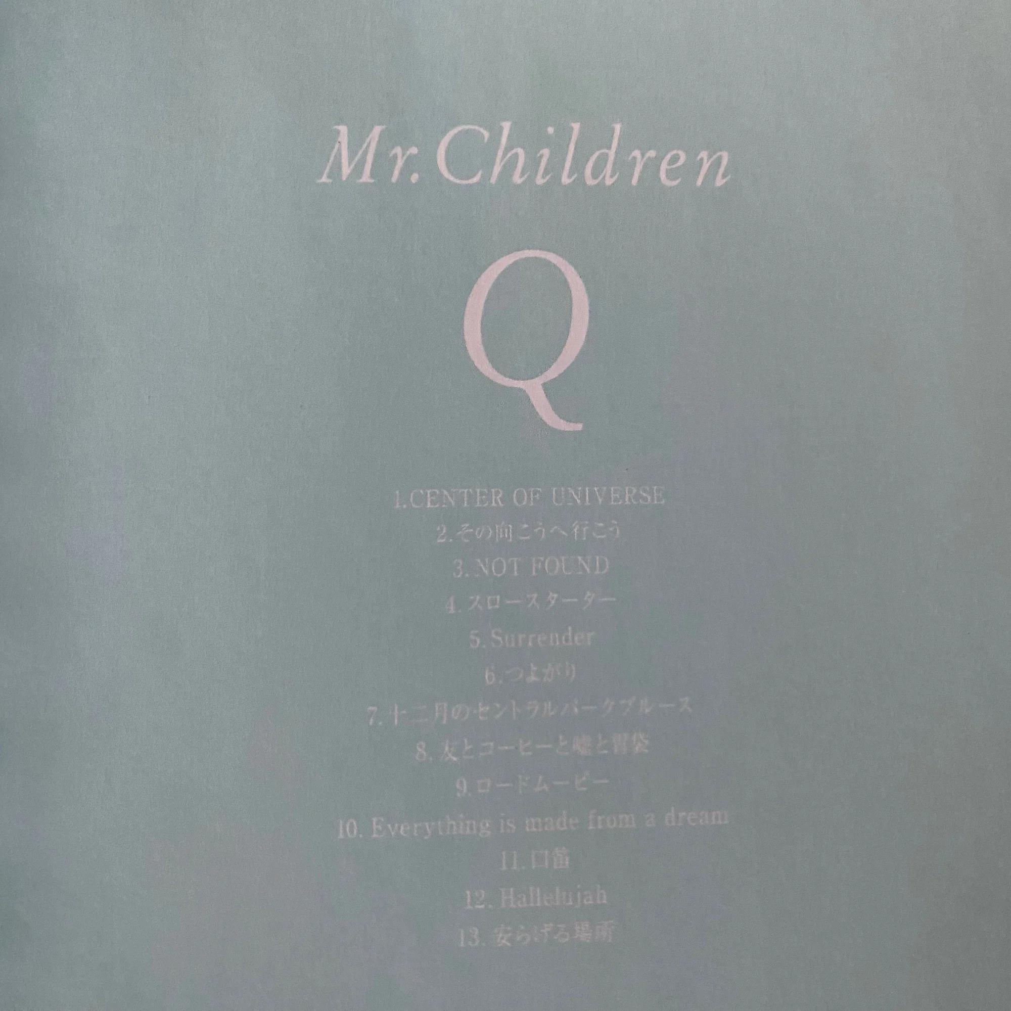 連想の続き。宇宙服とヘルメット?‍?〜Mr.Childrenさんのアルバム「Q 