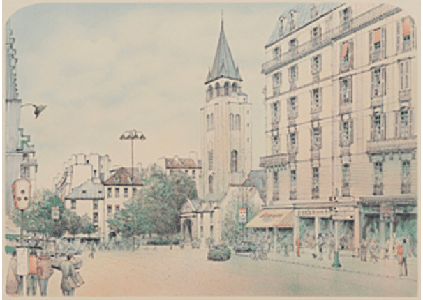 ロルフ・ラフルスキー】 版画 / リトグラフ「パリの街角」 査定 買取