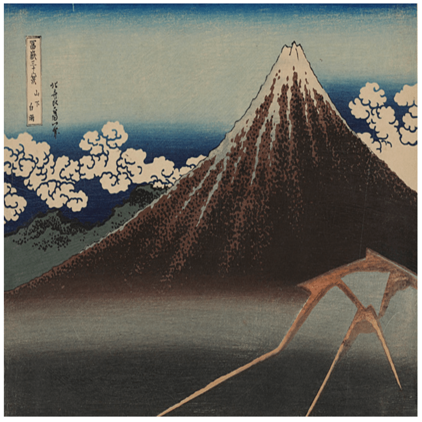 葛飾北斎】 版画 / 木版「富嶽三十六景 山下白雨」 査定 買取 致します