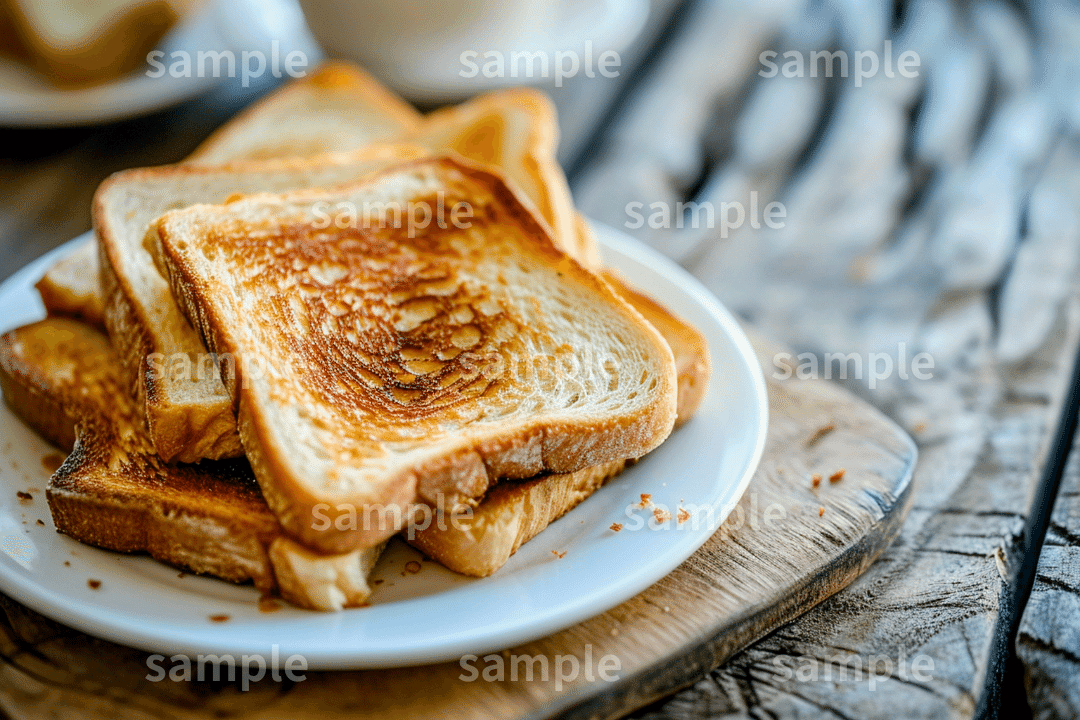 「トースト・モーニング」のフリー素材3枚セット｜カフェ・アイキャッチ・サムネイル画像に｜FREE