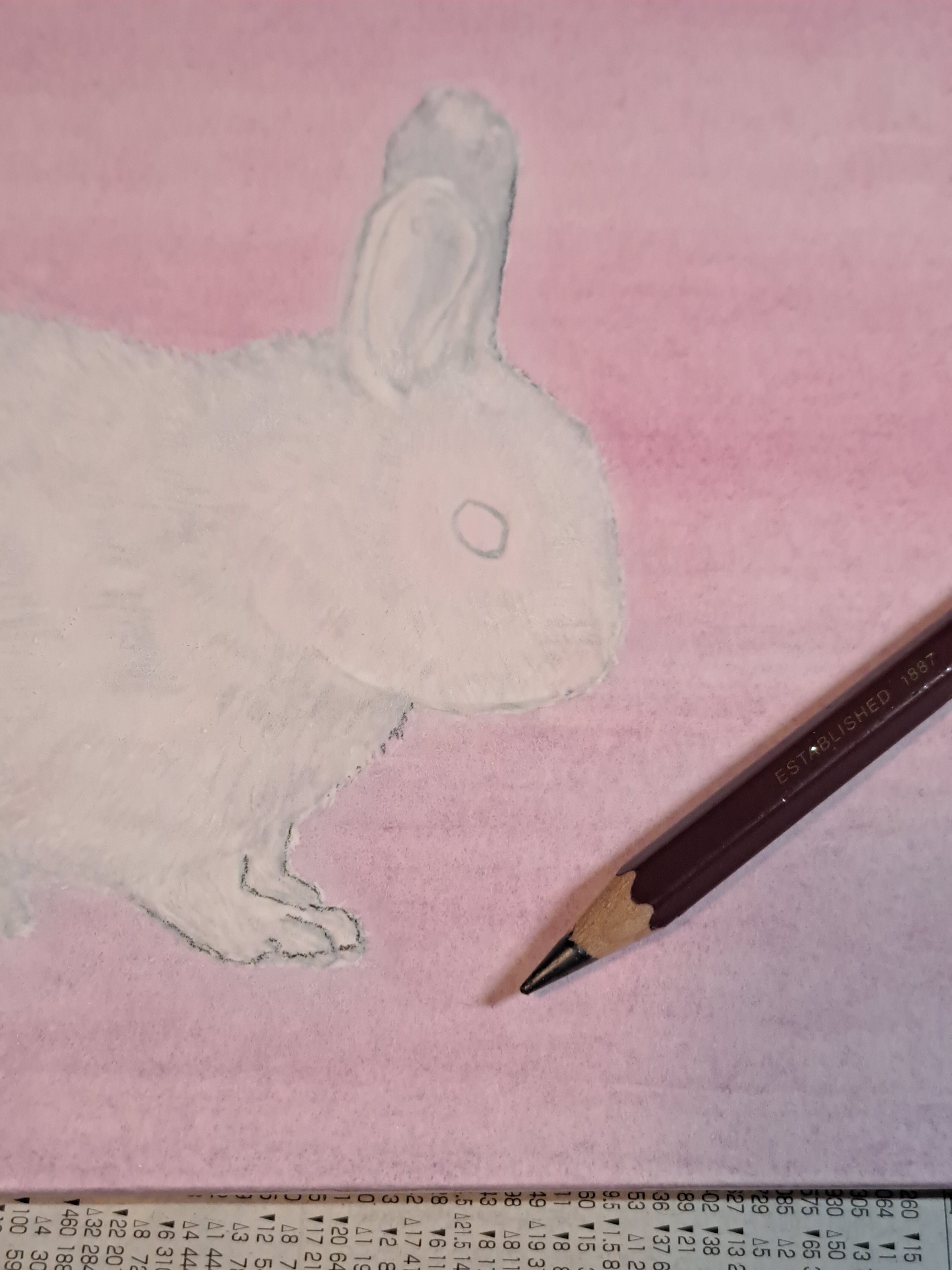 うさぎの髭の筆 創作品用 （特製兎の口髭（ウサギのくちひげ