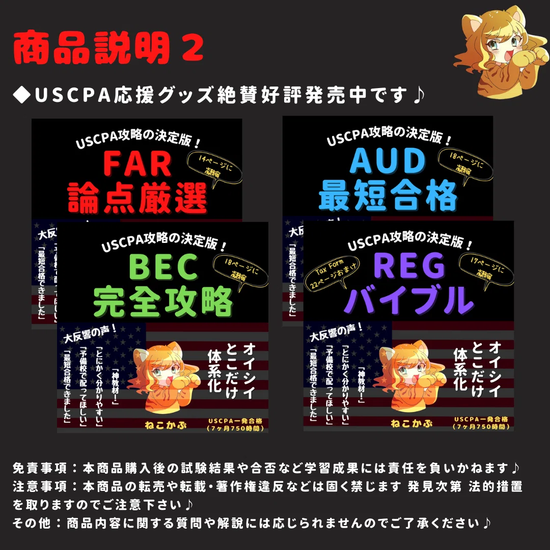 【2024新試験対応】USCPA⭐︎シンFAR論点厳選17ページ【米国公認会計士】 2026新試験対応】USCPA試験対策FARまとめノート【7か月・750時間一発
