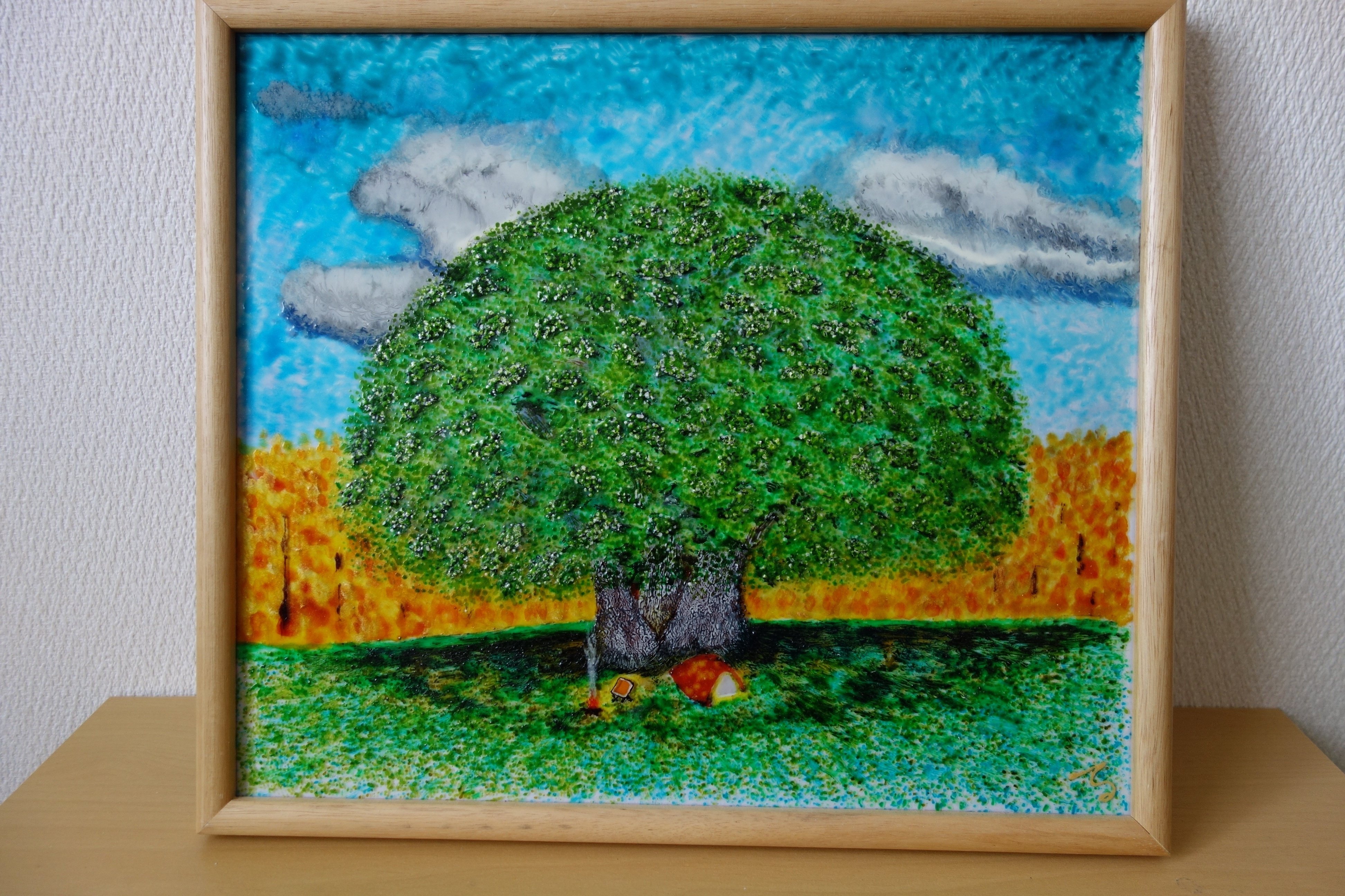 素人ですがガラス絵にハマりました｜やまあらし