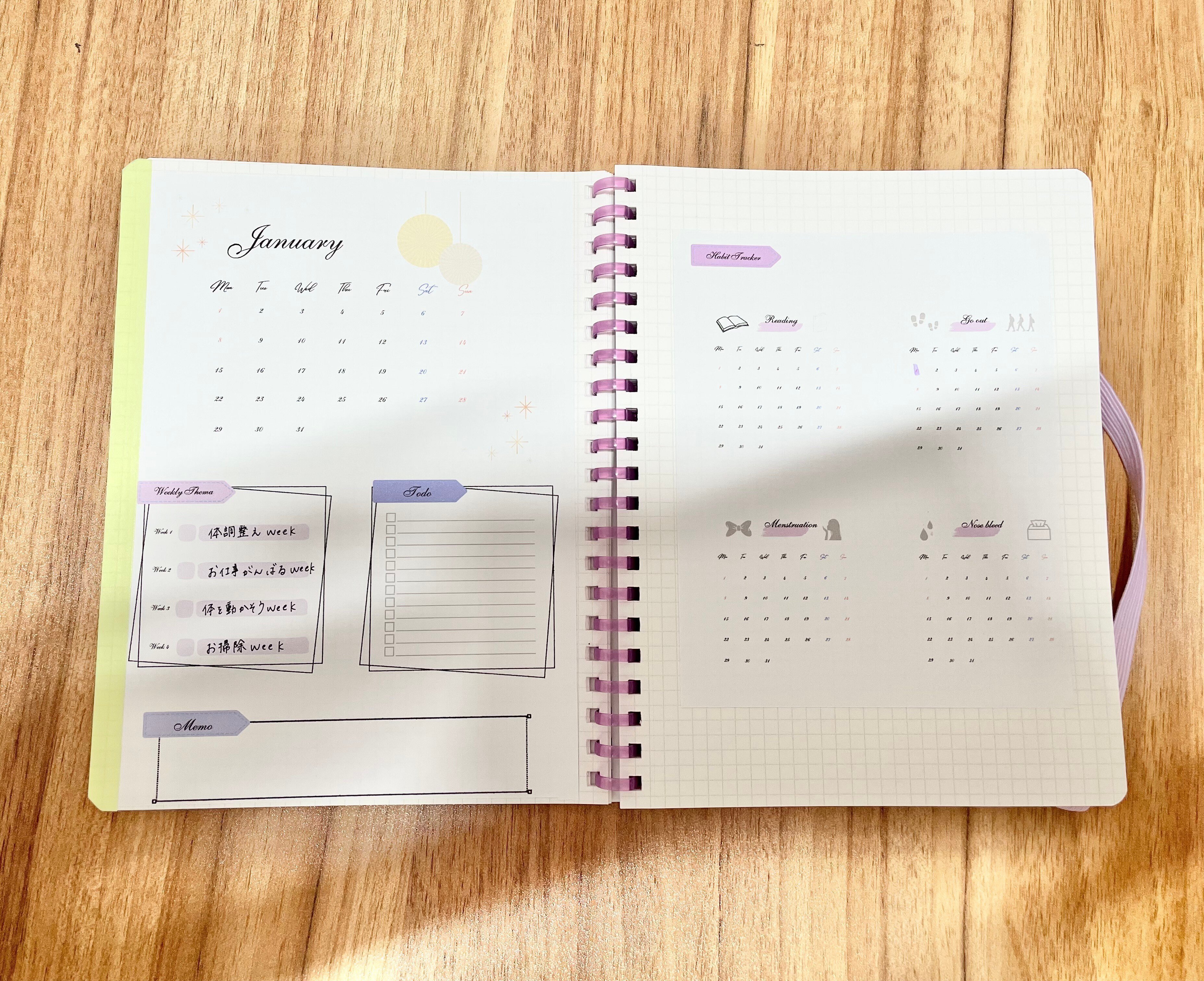 January：バレットジャーナルセットアップ｜月