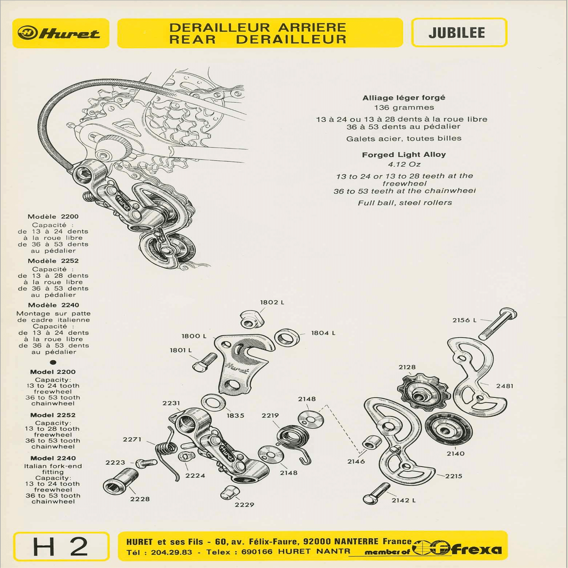 Huret Jubilee RDのモデル変遷｜Aki