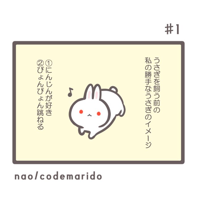 うさぎ4コマ漫画】♯1 うさぎのイメージ｜nao/うさぎ好きなイラスト作家
